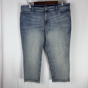 NWT J. Jill Denim Women's 16P Authentic Fit‎ Crop Jeans Sun Wash Stretch